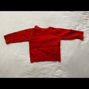 Jacadi red sweater with cute graphic, 12months